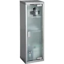 Medizinschrank - Edelstahl halbtransparente Glastür - 15X12X45CM