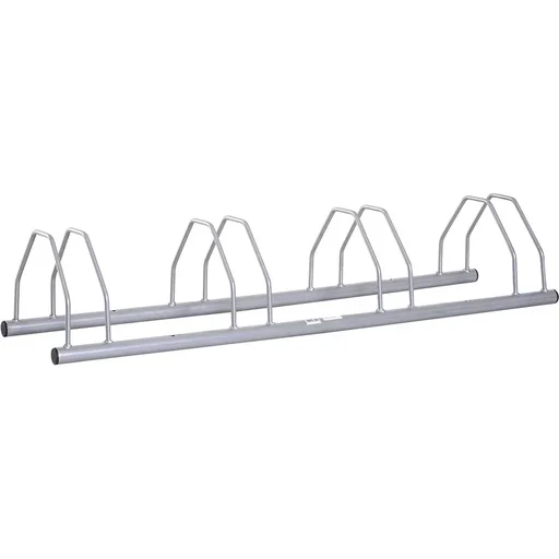 "Fahrradständer Fahrradparker Mehrfachständer Boden- und Wandmontage Stahl Silber 4 Fahrräder image"