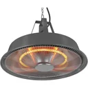 Terrasheater-Heizung hängend schwarz | Industrie | 1500W | Ø43 cm | 25M²