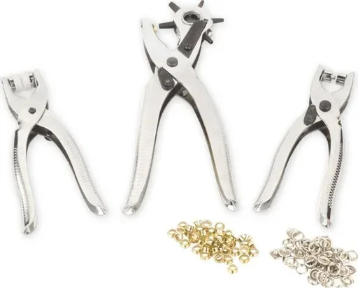 "Loch- und Ösenzangen Set 3-teilig mit 250-teiligem Zubehör image"