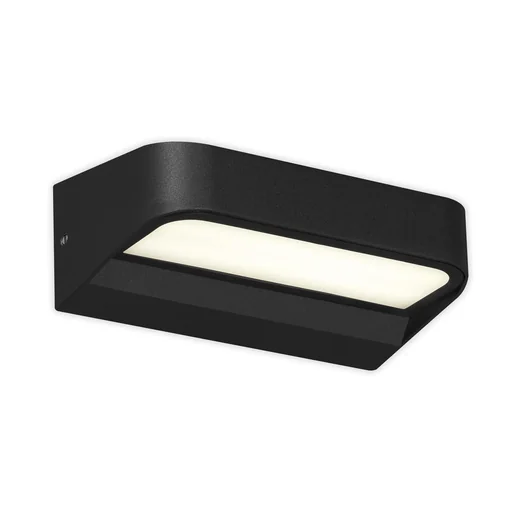 "AHLEN LED Außenwandleuchte, Metall-Kunststoff / schwarz, IP44, 8 Watt, 900 lm, 4.000 K image"