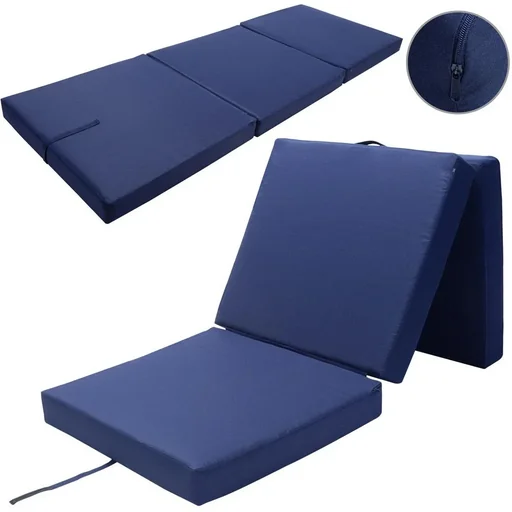 "Matratze blau 190x70x10cm faltbar image"