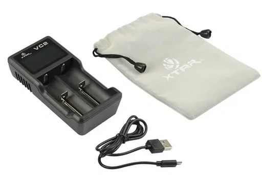 "Ladegerät für Lithium-Ionen Akkus mit LC Display und Micro USB-Eingang image"