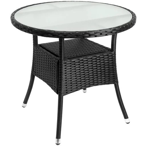 "Poly Rattan Rund Beistelltisch / Tu image"