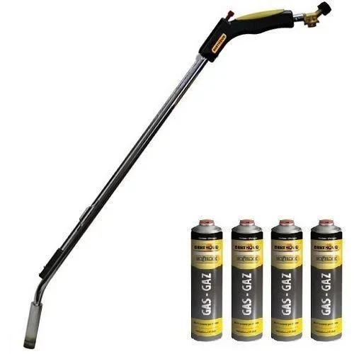 "Hozelock Gas-Unkrautbrenner mit 4x Gasflasche 600 ml. image"
