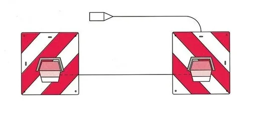 "Warntafelsatz mit 2 Dreifunktionsleuchten, 2 St. image"
