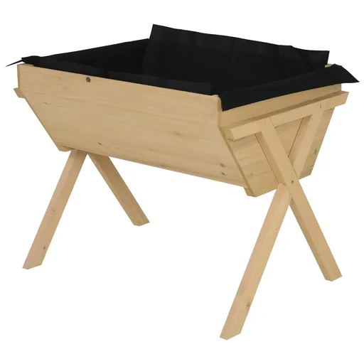 "Hochbeet mit Vliesstofftuch natur image"