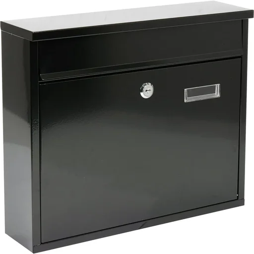 "Briefkasten mit 2 Tasten - schwarz - 310x360x100 mm image"