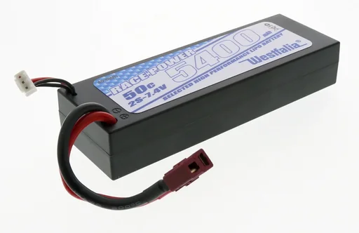 "LiPo Akku Power Racing im Hardcase, 2S 7,4V, 5.400 mAh, 50C, T-Plug Stecker image"