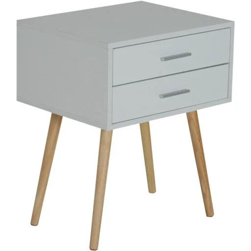 "Nachttisch Nachtschrank Nachtkommode Konsole Beistelltisch 2 x Schublade Holz 48 x 40 x 60 cm image"