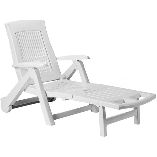 "Liegestuhl Zircone Weiß 195x72x101 cm image"