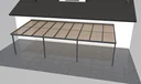 Terrassendach Premium, anthrazit, 9135 x 4060 mm - Polycarbonat Stegplatten 16 mm, bronze