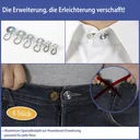 Wunderknöpfe, Bunderweiterung aus Metall, 6-teilig, Silberfarben