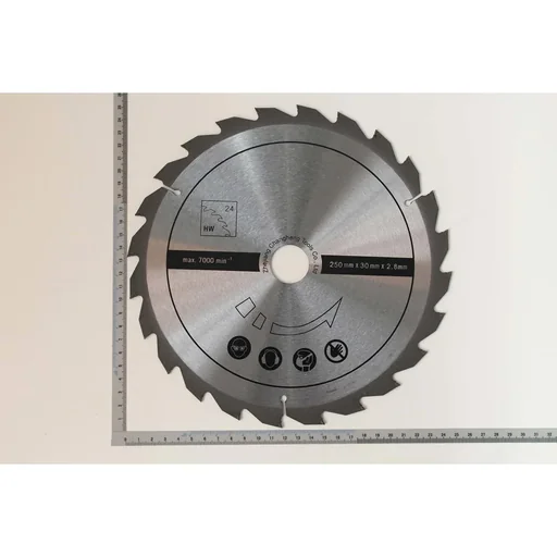 "Kreissägeblatt 24T 250x30 mm - Geeignet für HS100S image"