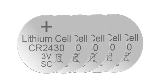 "Lithium Knopfzelle CR2430, 3 Volt - 5 Stück image"