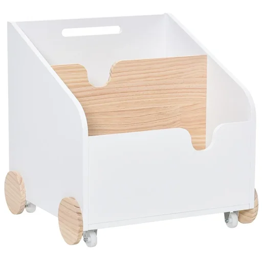 "Kinderbücherregal mit Räder Bücherregal für Kinder Aufbewahrungsregal Spielzeugregal mit großem Stauraum MDF Kiefernholz image"