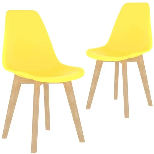 "Esszimmerstühle 2-Sitzer Kunststoff gelb image"