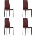 Esszimmerstühle 4-Sitzer Kunstleder weinrot