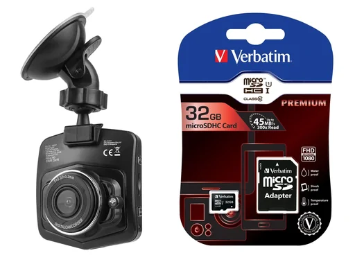 "KFZ Dashboard Kamera inklusive 32 GB Micro SDHC Speicherkarte image"