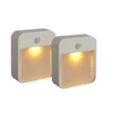LED Treppenlicht weiß mit Bewegungsmelder Amber MB720A 2er Pack IP44 20 Lumen