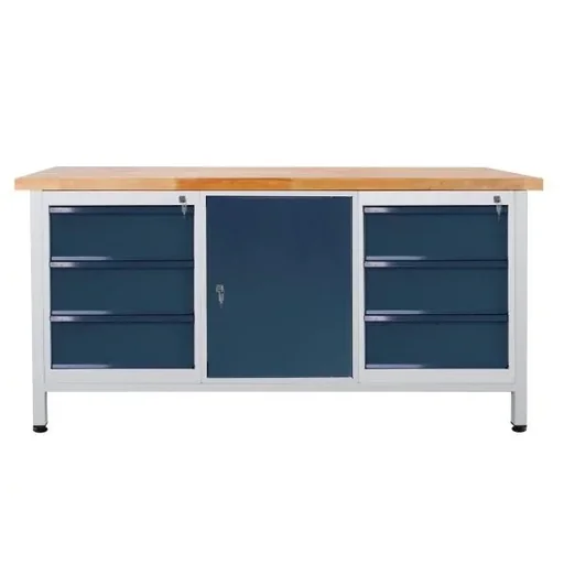 "Werkbank / Werktisch 6 Schubladen, 1 Tür, L1700xB600xH840mm image"