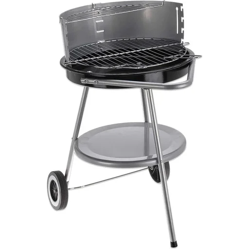 "BBQ Holzkohlegrill - Grillfläche Ø47 cm - Halb offen image"