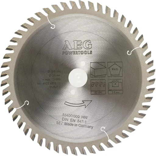 "Kreissägeblatt 165/20 mm (52 ??Zähne) image"