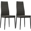 Esszimmerstühle 2-Sitzer Kunstleder grau