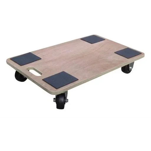"Möbelroller, 400 kg Transporthilfe, Sperrholzplattform 65 x 40 cm, rutschfeste Beschichtung, Griff und 4 Gummi-Lenkrollen, zum Bewegen von Möbeln und Umzügen image"