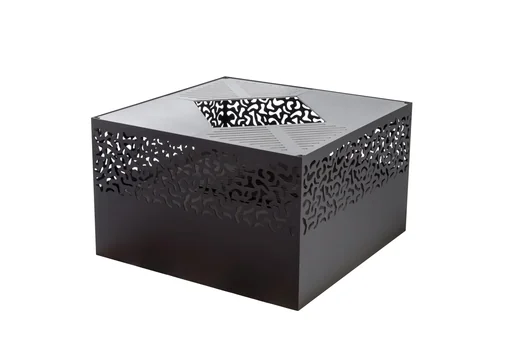 "Grill Carre 750 schwarz mit Grillrost Ø38, Schwenkarm und Metallabdeckung image"