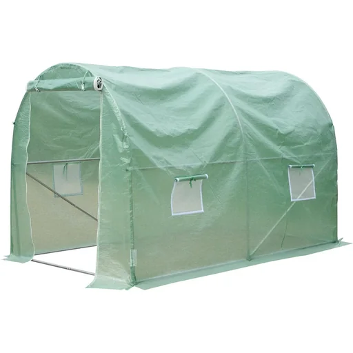 "Foliengewächshaus mit Fenster grün image"