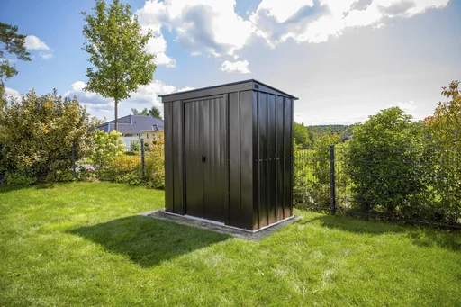 "Metallgerätehaus 8x4 onyx schwarz image"