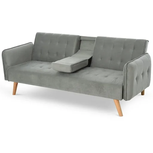 "Schlafsofa, Klappsofa, 3-Sitzer Stoffsofa, Chaiselongue, Bettsofa, Sofa mit Schlaffunktion, Sofagarnitur, Verstellbarer image"