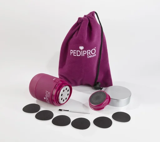 "Elektrischer Hornhautentferner, Pediküre-Gerät „PEDIPRO Deluxe“, Pink,12-teilig image"