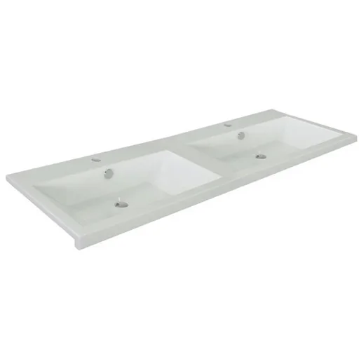 "Concept Waschbecken Polyb 2gat 120cm Weiss image"