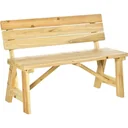 Gartenbank 2-Sitzer Parkbank aus Holz Sitzbank bis 220 kg Bank Terrassenbank mit Rückenlehnen Gartenmöbel Massivholz 116