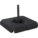 Sonnenschirmständer mit Wasser oder Sand befüllbar bis 60 kg Schirmständer 4-tlg. Sonnenschirm Schirmgewicht HDPE Schwar