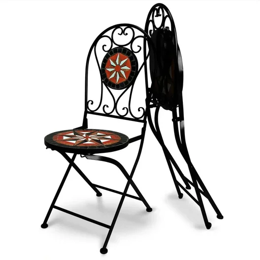 "2x klappbare Mosaikstühle Pamplona mit Metallrahmen image"