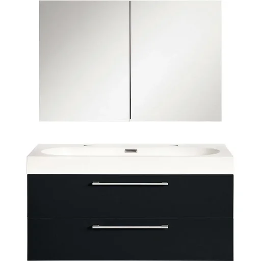 "Shallow Badezimmermöbel 100cm - schwartz image"