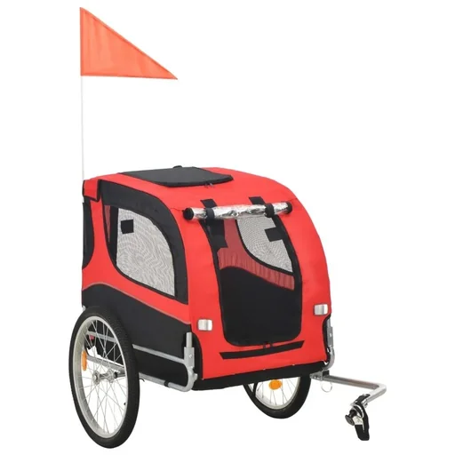 "Hundefahrradwagen rot und schwarz image"