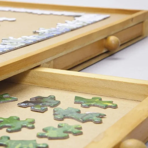 "Puzzle Tisch mit 4 Schubladen image"