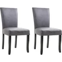Esszimmerstühle 2 Stück Kunstleder grau