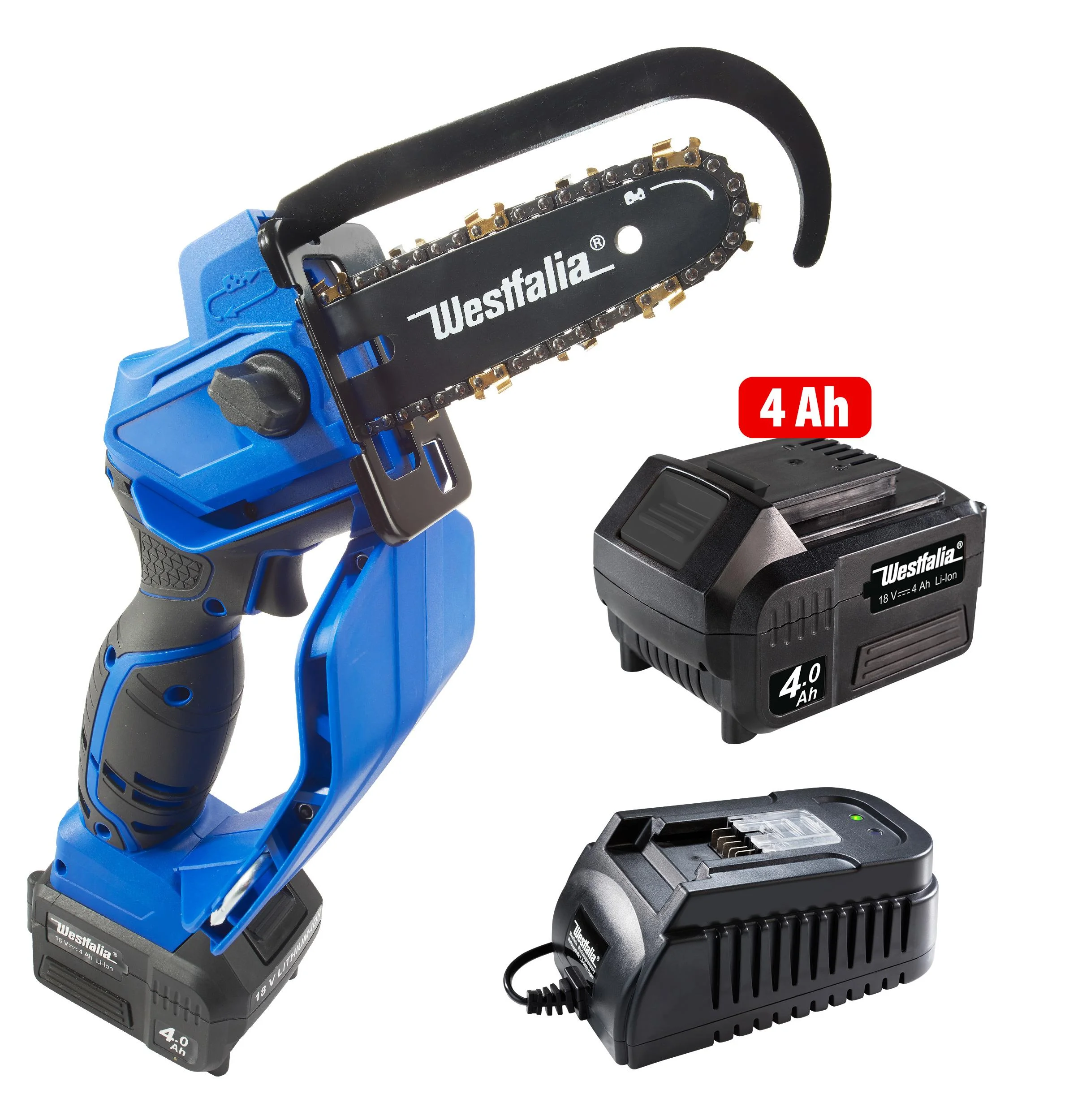 X-Saw Einhandsäge Set mit Akku 4 Ah und Ladegerät.