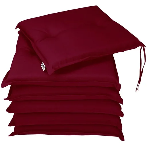"Sitzkissen - 6er Set - Boston Rot - 43x39x5cm image"