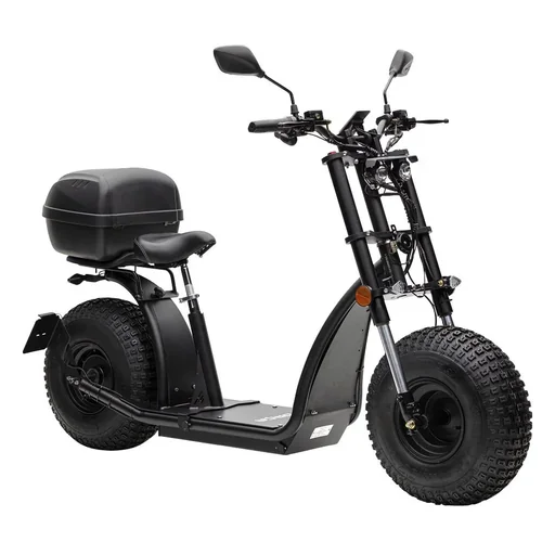 "Forca E-Roller "Knumo" Duo, 45 km/h, 3000 W Safety Plus inklusive Blinkanlage, Lenkertasche, Gepäck-Case und Lithium-Akku schwarz image"