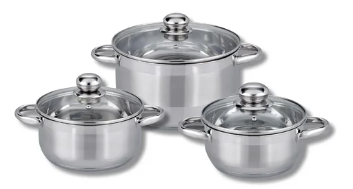 "Topfset "Universal" 6-teilig, Edelstahl, Induktionsboden, Liter-Messskala innen image"