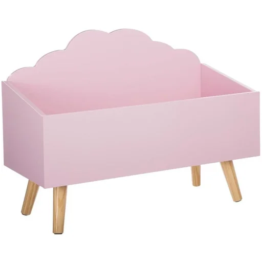 "Spielzeugkiste aus Holz - Rosa - 58x28x45 cm image"