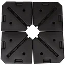 Sonnenschirmgewicht 4-teilig, schwarz