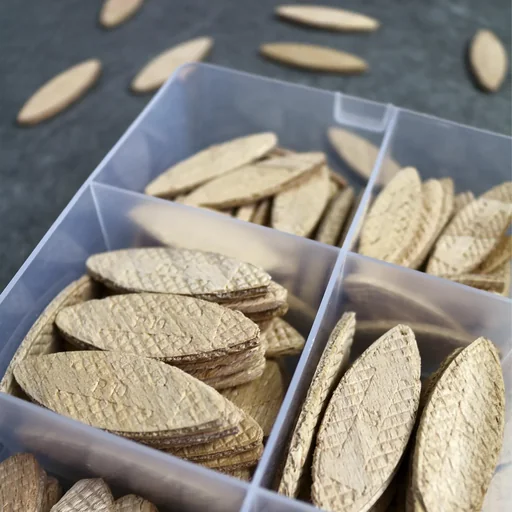 "Holz Flachdübel Miniset Biscuit Wood, 100 Stück image"