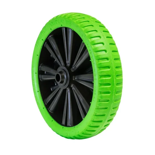 "Schubkarrenrad PANNENSICHER - Ø Rad 332 mm, PU geschäumtes Rad, Gleitlager, Felge 75 mm, Achse 20 mm, Tragkraft 150 kg image"